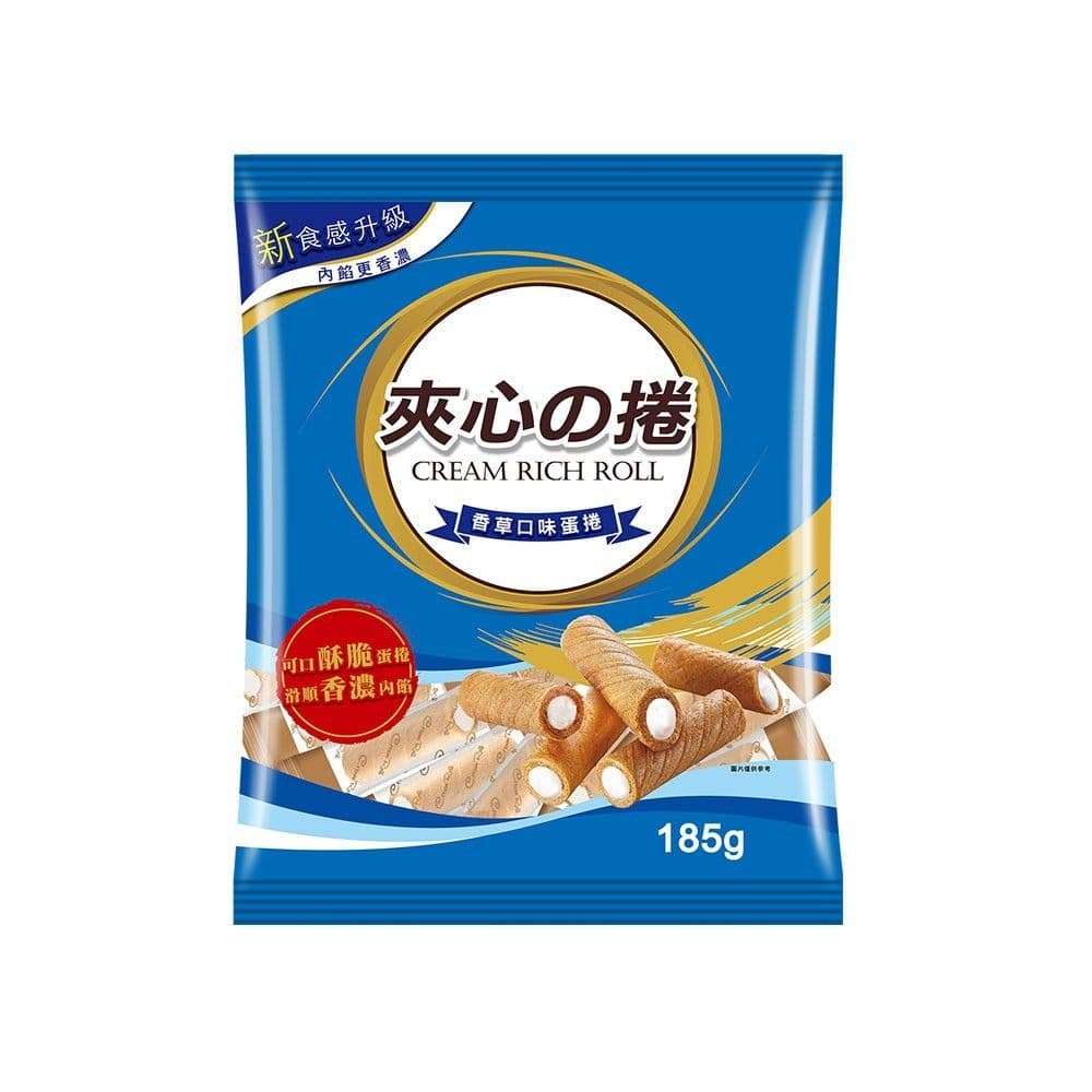 【旺旺】夾心酥捲-香草口味蛋捲 185g