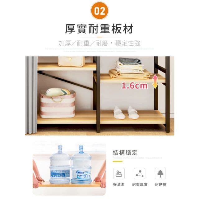 【慢慢家居】現代簡約附廉開放式衣櫃-4尺(W120xD50xH200cm  衣帽架 掛衣架 吊衣架 衣櫥)