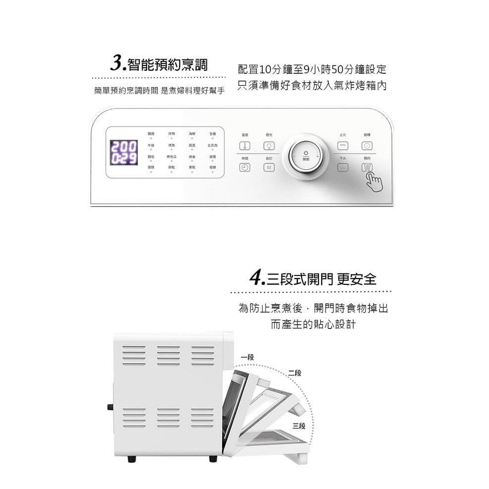 【韓國 VOTO】CookAirRotisserie14L 氣炸烤箱14公升(五件組)-五色可選