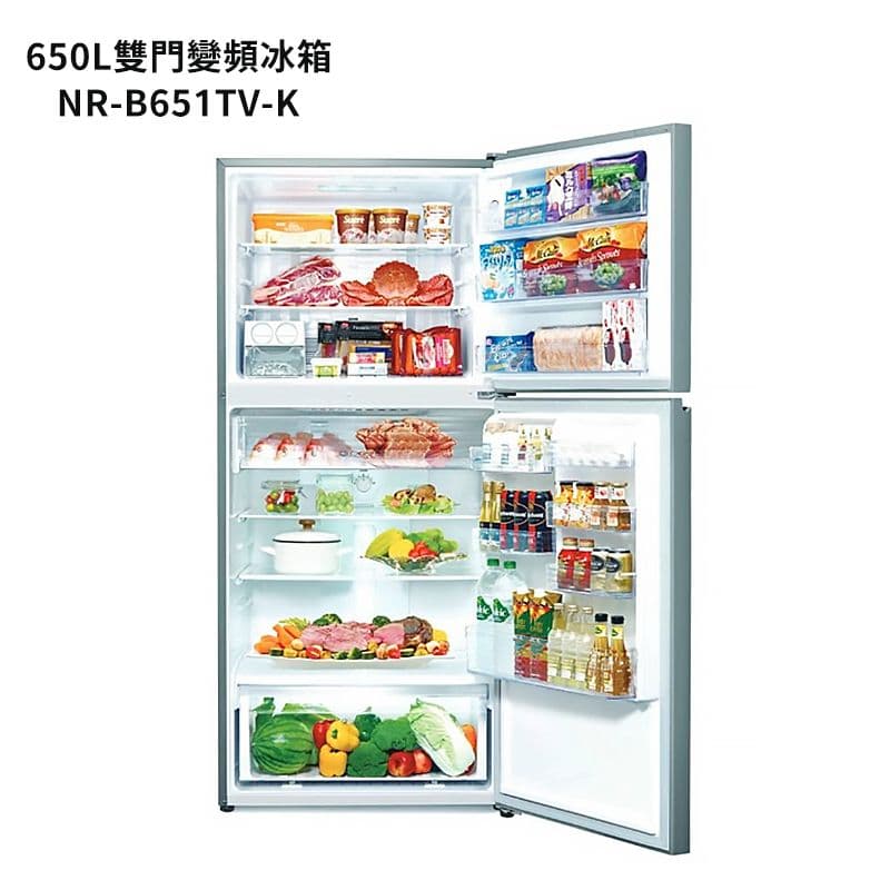 【Panasonic 國際牌】【NR-B651TV-K】650公升雙門無邊框鋼板電冰箱-晶漾黑 (含標準安裝)