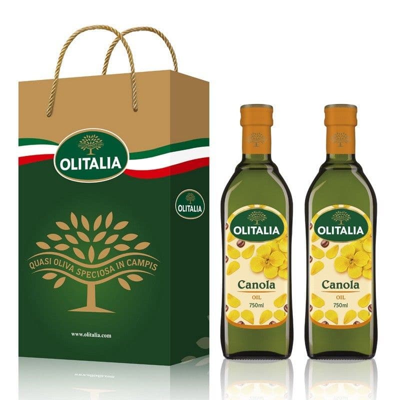 【Olitalia奧利塔】超值頂級芥花油禮盒組(750ml x 6瓶)(過年/禮盒/送禮)