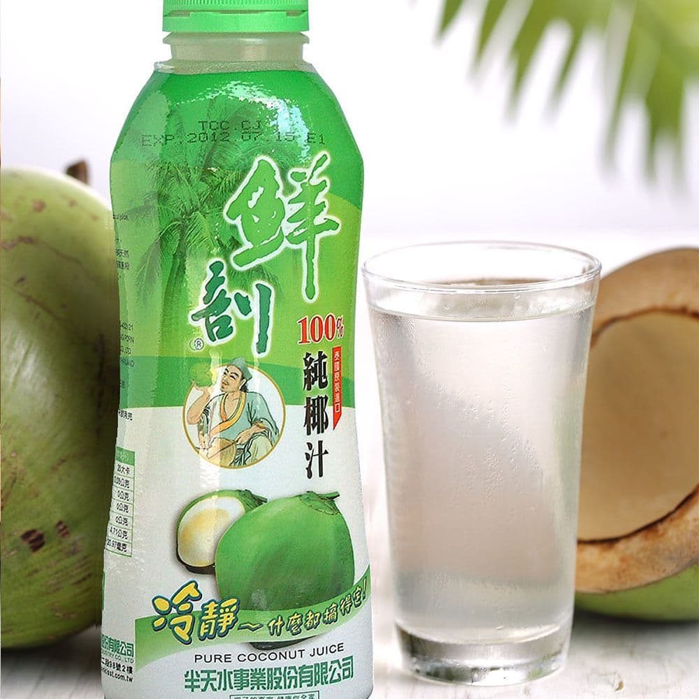 【半天水】(免運)100%鮮剖純椰子汁600mlx24瓶