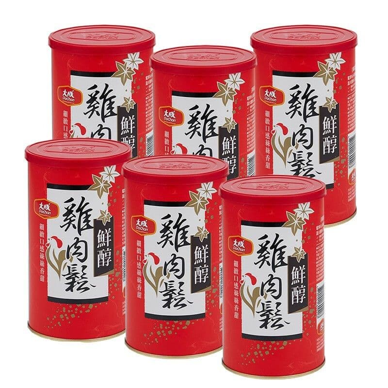 【大成食品】雞肉鬆︱鮮醇雞肉鬆 (160g/六罐)(預購3-5天後出貨)