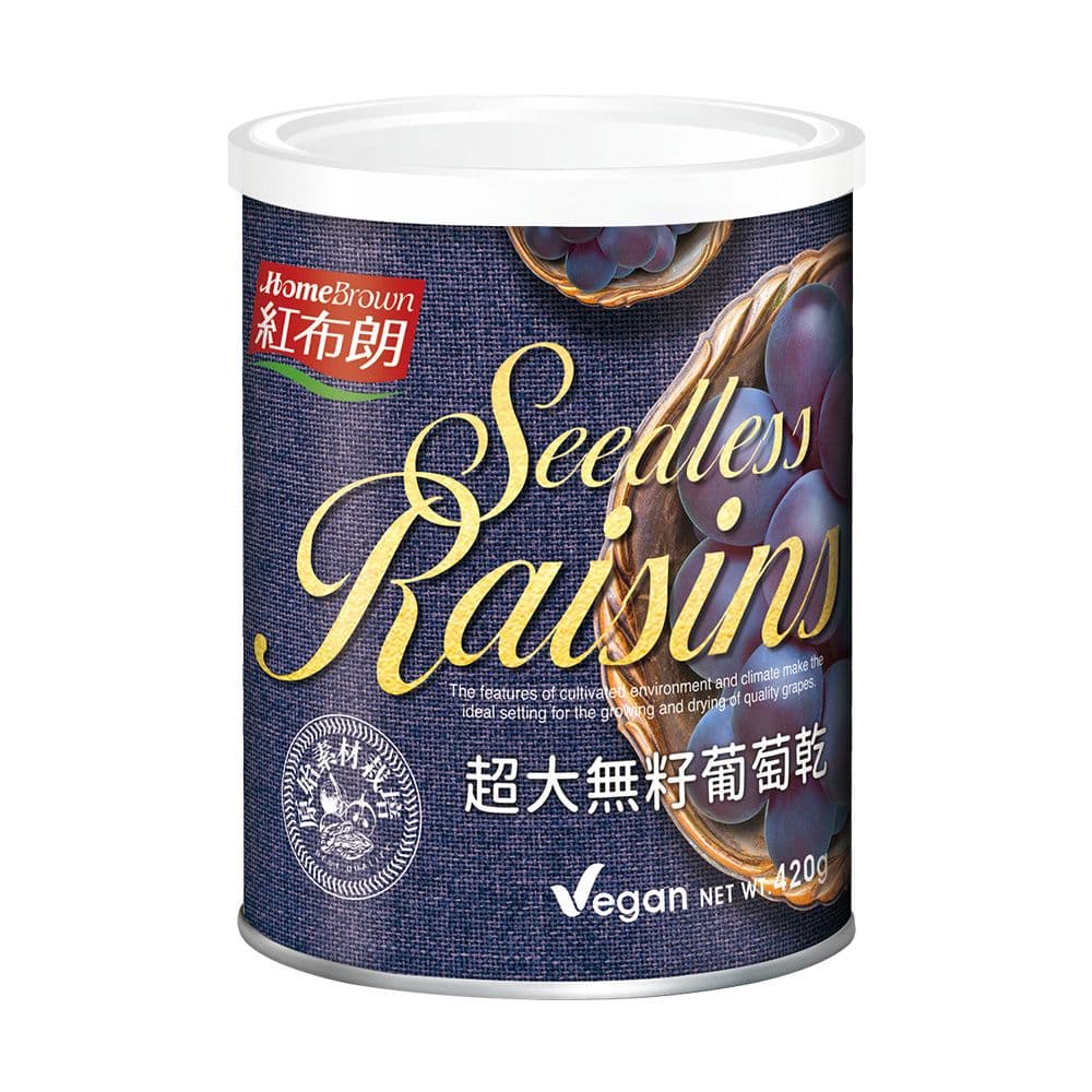 【紅布朗】超大無籽葡萄乾(420g/罐)