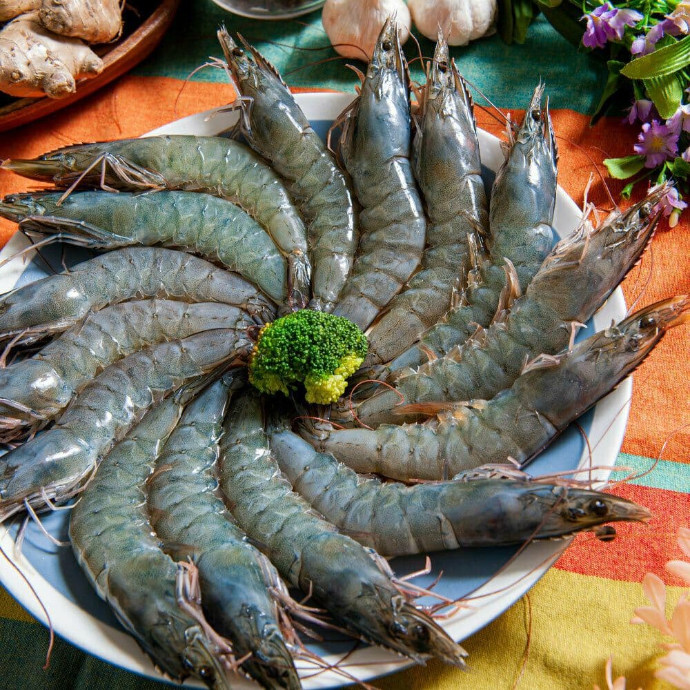 【鮮綠生活】野放活凍白蝦26/30(600克/約14±2尾/盒)共2盒