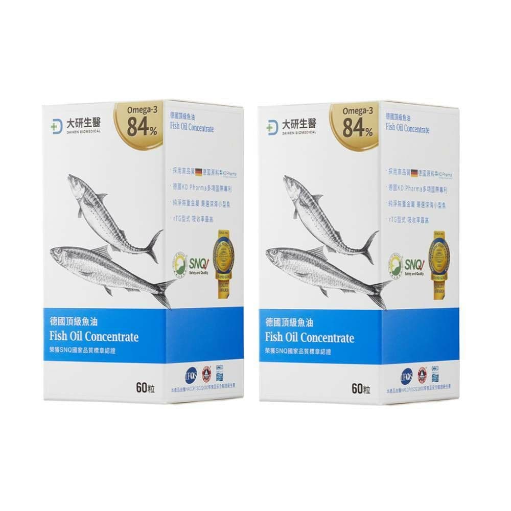【大研生醫】德國頂級魚油 2入組 (60粒/1入)