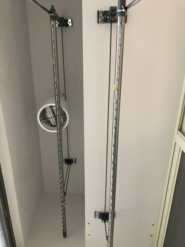 【昇虹】手拉繩式升降曬衣架（一桿式原色） (編號:RS-201)