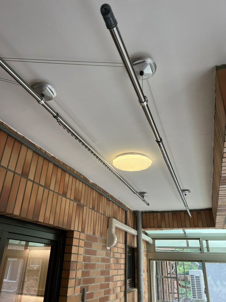 【昇虹】手搖式升降曬衣架（若竹）－推拉式操作－免抽換免掉落把手－2022年新款