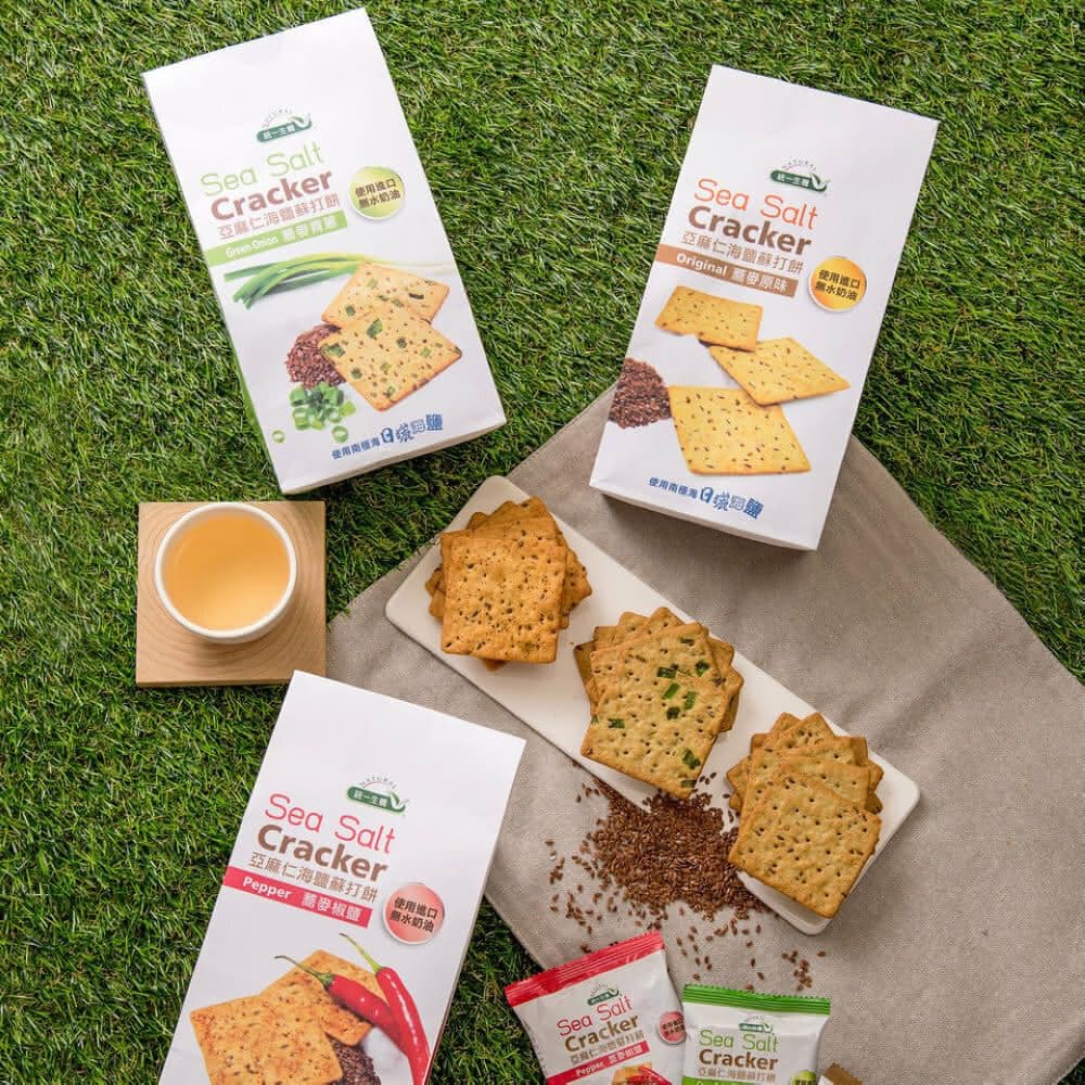 【統一生機】蕎麥原味亞麻仁海鹽蘇打餅2件組