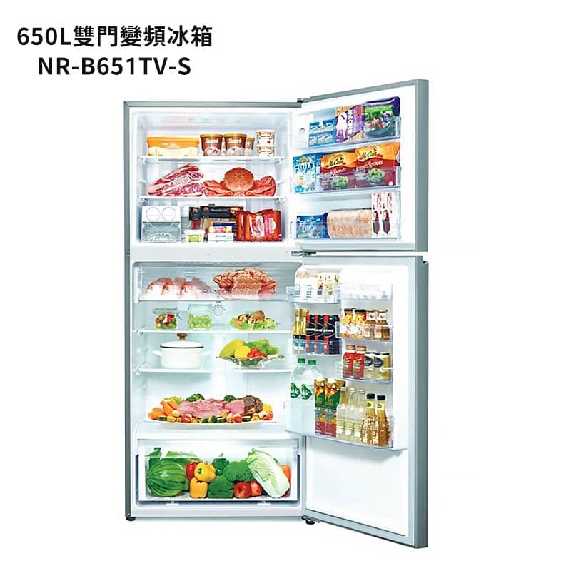 【Panasonic 國際牌】【NR-B651TV-S】650公升雙門無邊框鋼板電冰箱-晶漾銀 (含標準安裝)