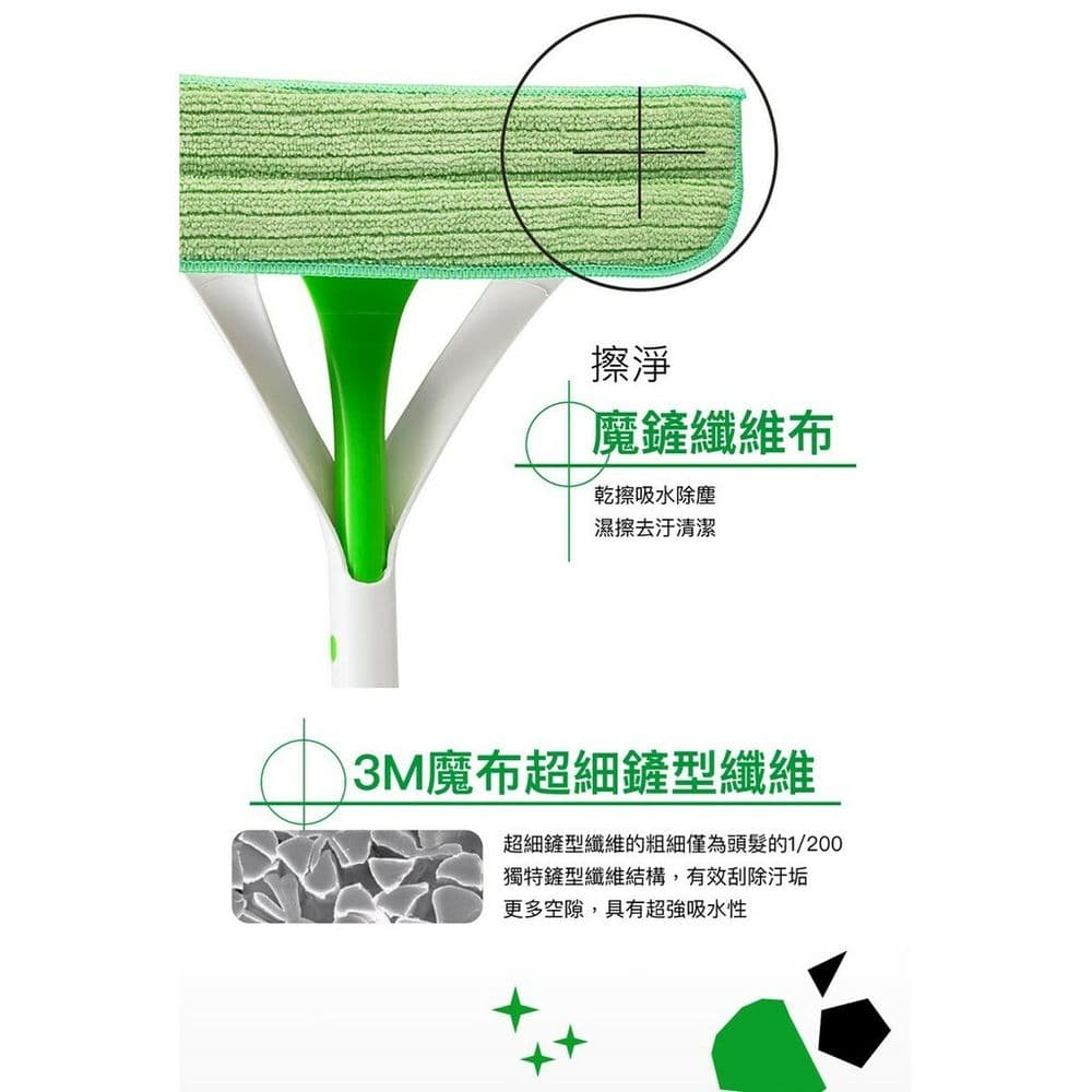 【3M】百利 三效潔淨多功能擦窗器-G1-R1-補充包組x3