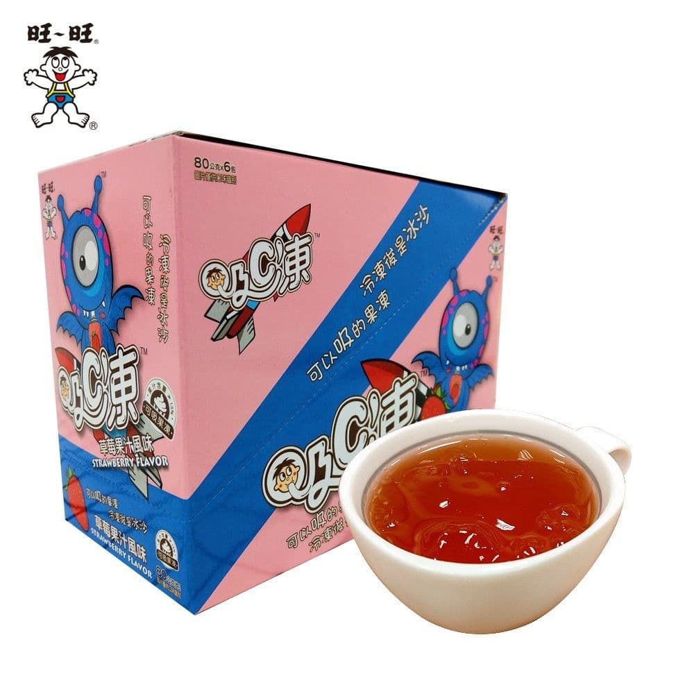 【旺旺】吸C凍可吸果凍(草莓果汁風味)90gx6入，共4件組
