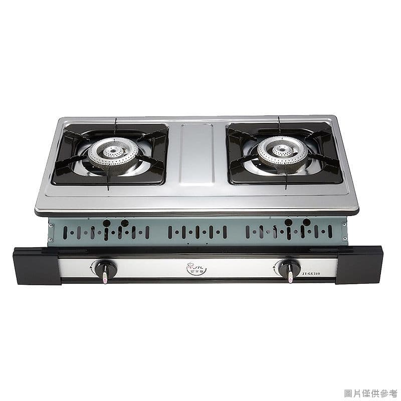 【喜特麗】【JT-GU210S LPG】70cm雙口嵌入式瓦斯爐-桶裝瓦斯(含標準安裝)