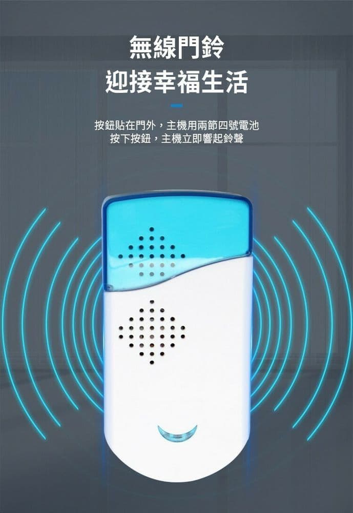 【U-like】免打孔遠距離電子音樂門鈴 電子門鈴 呼叫鈴 呼叫器 救護鈴 看護鈴 呼救器 陪護鈴 響鈴 電子響鈴 求救鈴 門鈴 無線門鈴 智能