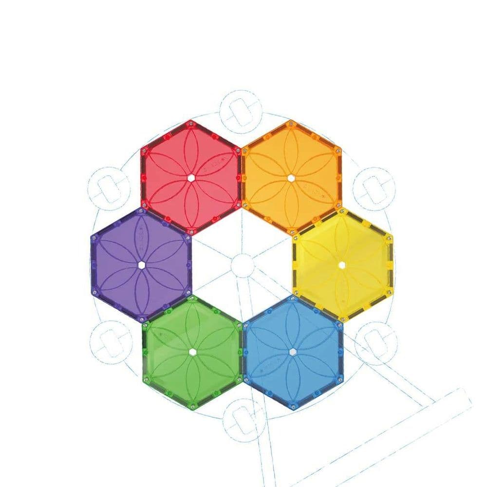 【MAGBLOX】美學磁力片 六角形 6 pcs (繽紛／粉彩共兩色）