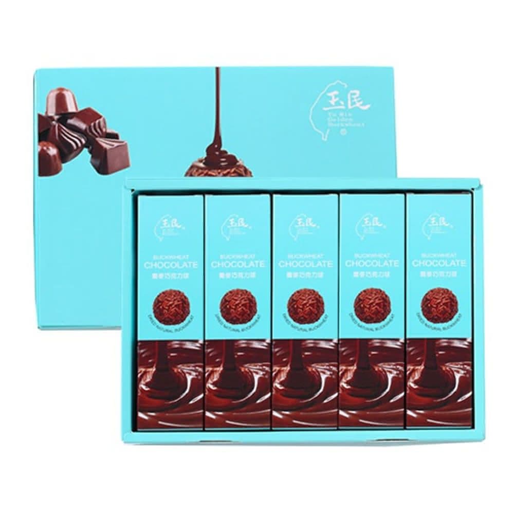 【玉民】黃金蕎麥巧克力/草莓球禮盒x1盒(10gx3入x5小盒裝/禮盒附提袋)