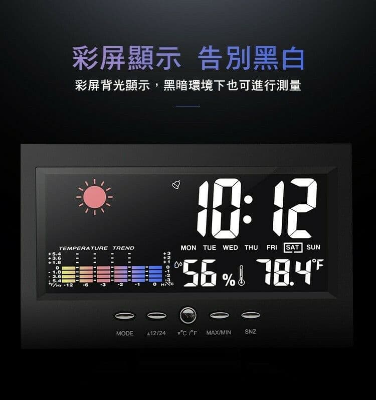 【U-like】萬年曆氣象時鐘 萬年曆時鐘 電子鬧鐘 濕度 溫度 電子鐘錶