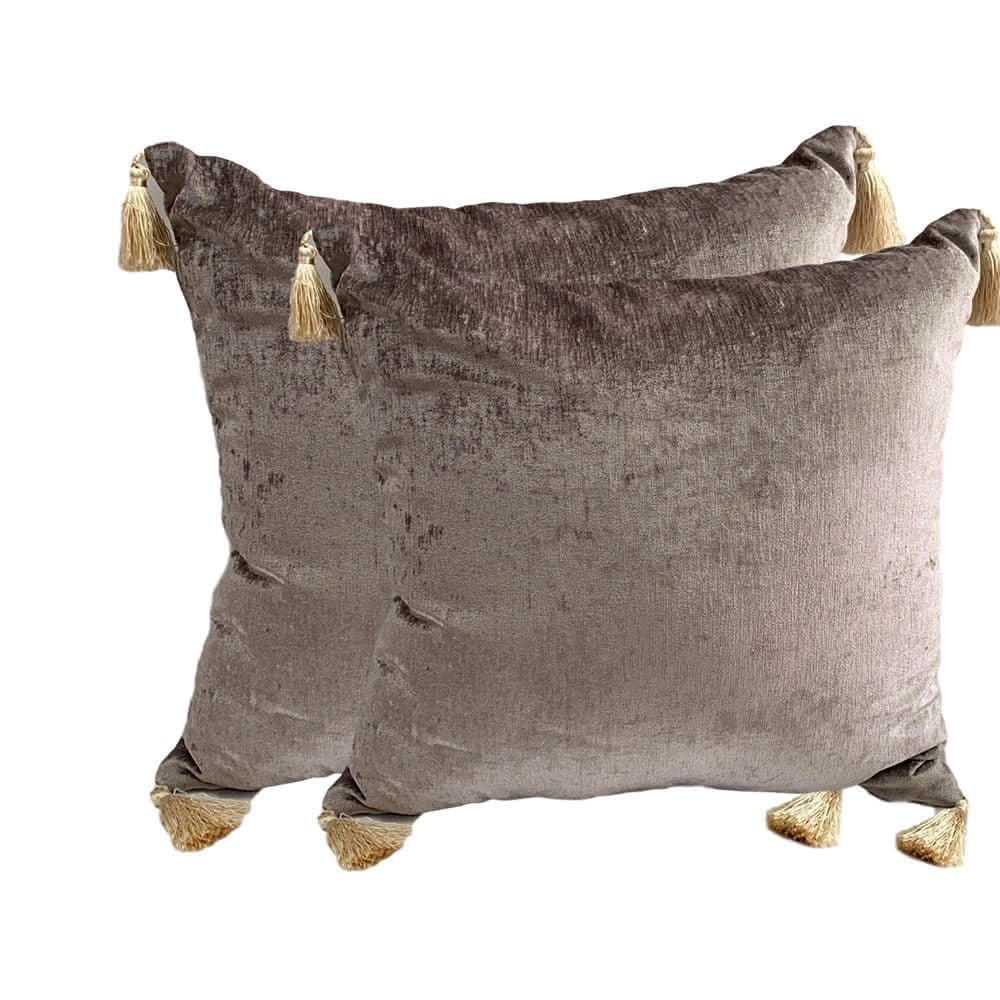 【J&N】艾爾絲絨抱枕60*60駝色(2 入/1組)