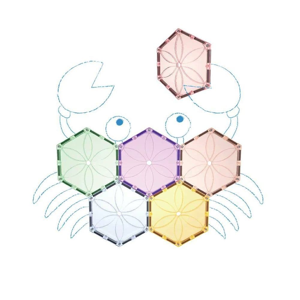 【MAGBLOX】美學磁力片 六角形 6 pcs (繽紛／粉彩共兩色）