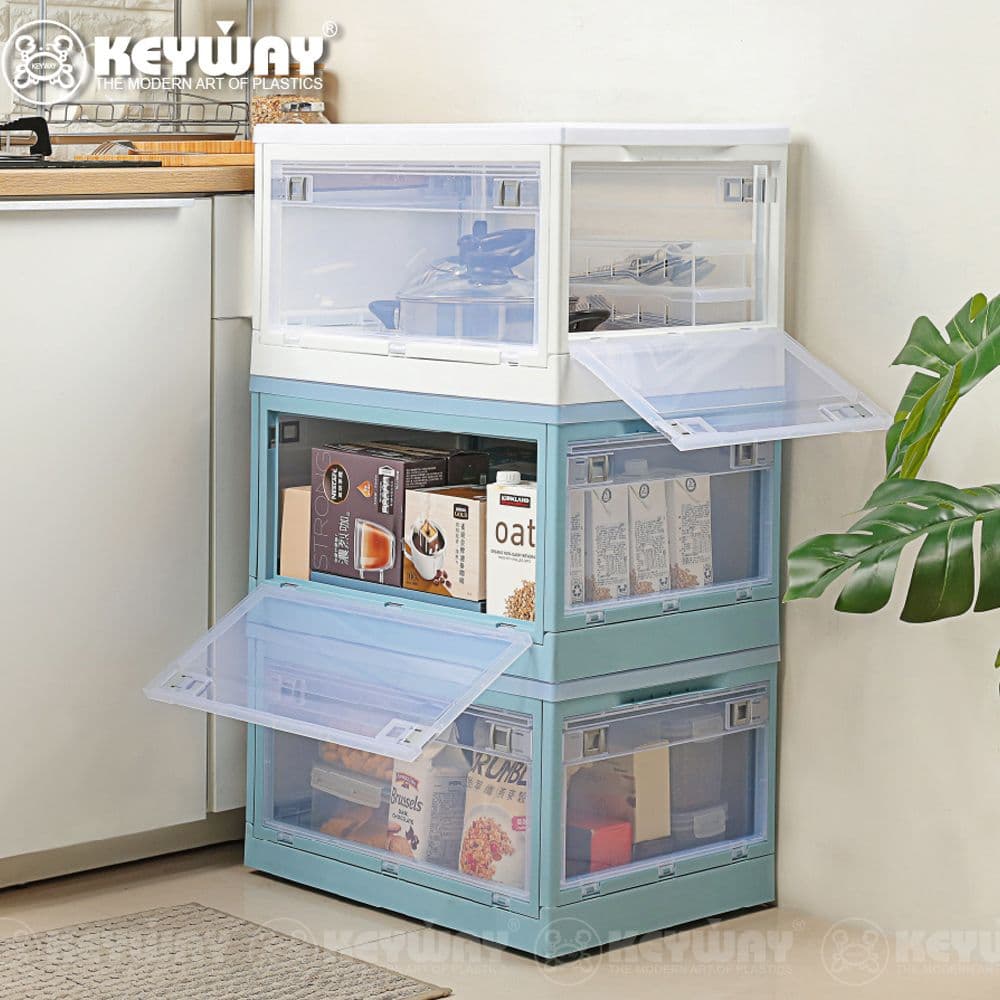 【KEYWAY 聯府】經典五開式折疊收納箱50L -3入