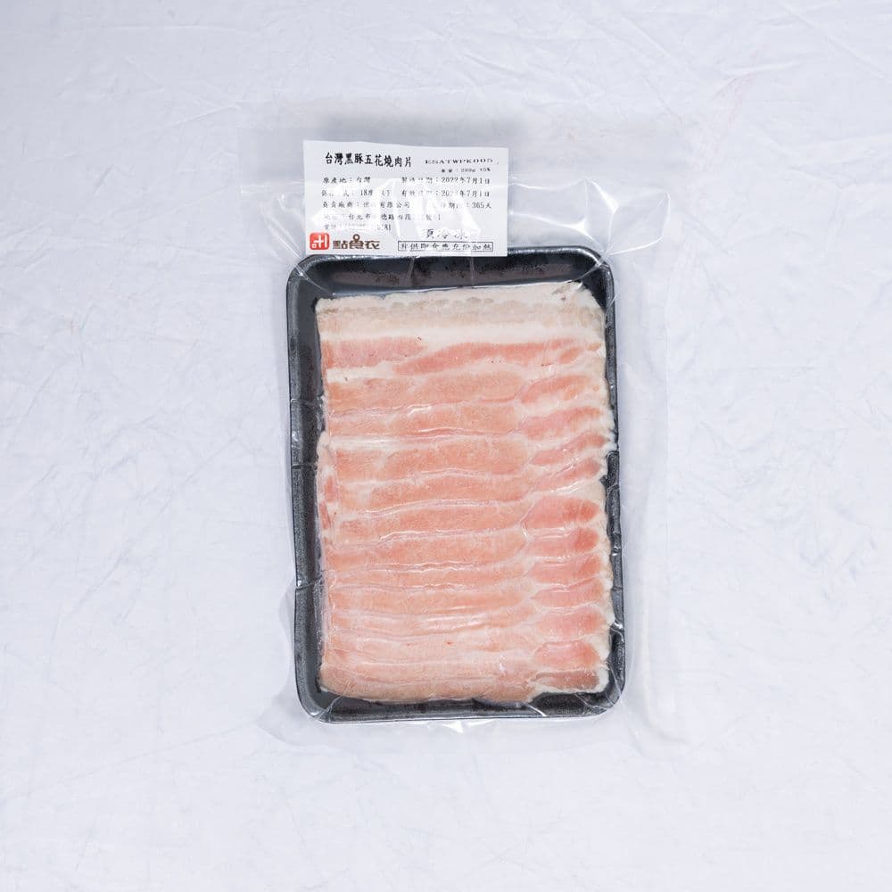 【點食衣】台灣黑豚五花燒肉片6盒組(200G/盒)