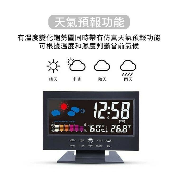 【U-like】萬年曆氣象時鐘 萬年曆時鐘 電子鬧鐘 濕度 溫度 電子鐘錶