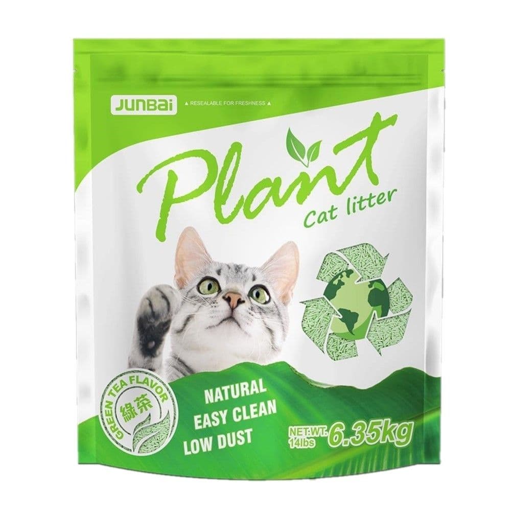 【Plant 寵愛物語】輕植系貓砂-綠茶清香極細型14lb(6.35Kg)x3包