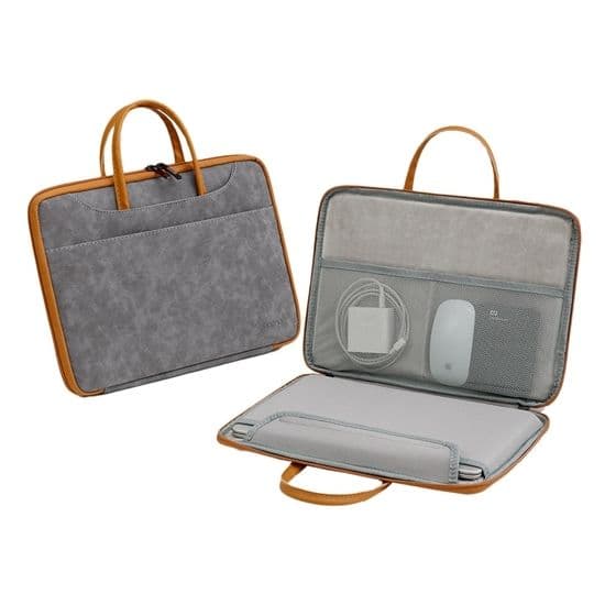 【Boona】3C 輕奢華 皮質手提筆電包(15-16吋)Q016