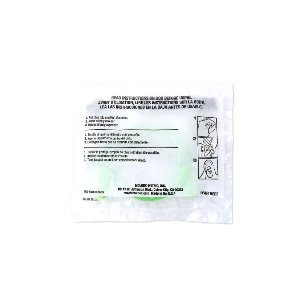 【美國MOLDEX】(3包超值組)Pura-Fit超靜音PU慢回彈子彈型隔音耳塞-型號6900帶線版綠色1對/包