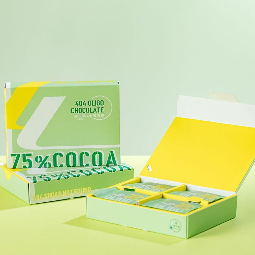 【404 Oligo】75%益生元黑巧克力+綠島珊瑚鹽可可飲 綜合套組1+1+1 (12入/盒 x2+8包/盒x1)