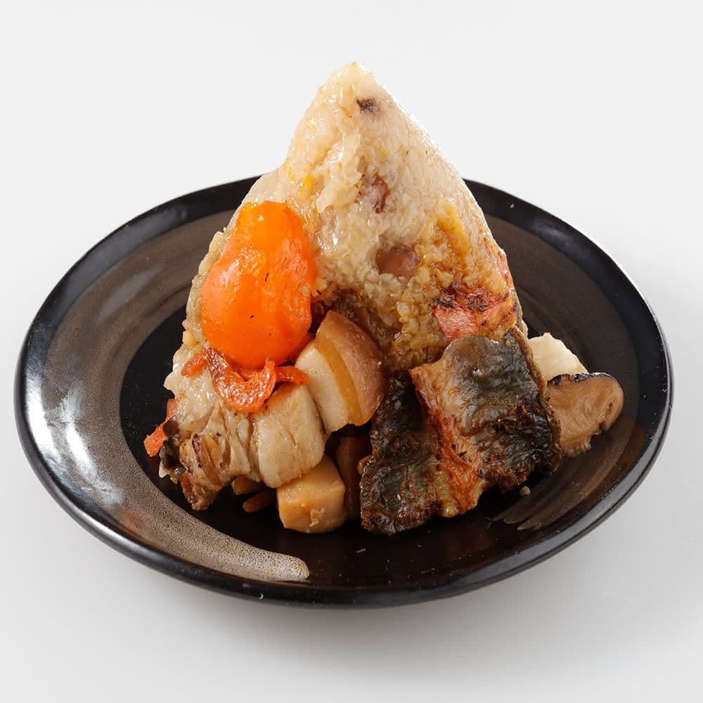 【華得水產】(加送50點)(鮮拾獨家)東港古早味干貝粽5粒+鰻魚干貝粽3粒組(180g/粒)(端午節/肉粽)