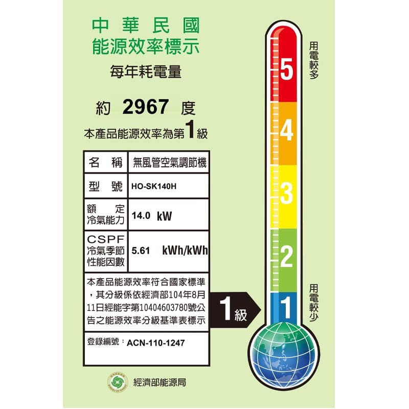 【HERAN 禾聯】【HI-SK140H/HO-SK140H】R32變頻壁掛分離式冷氣(冷暖型)一級 標準安裝