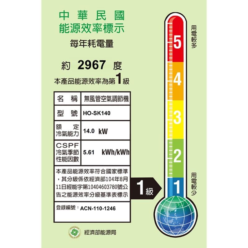 【HERAN 禾聯】【HI-SK140/HO-SK140】R32變頻壁掛分離式冷氣(冷專型)一級 標準安裝