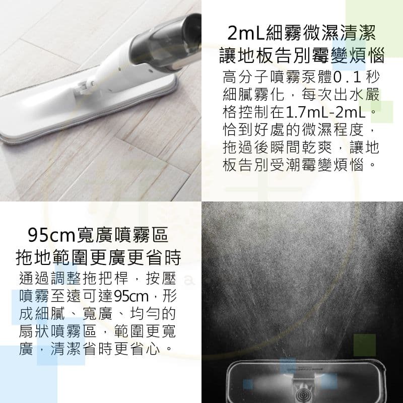 【小米有品】德爾瑪噴水拖把 噴霧拖把 懶人拖把 平板拖把 懶人拖把 清潔用品 掃除用具 拖把