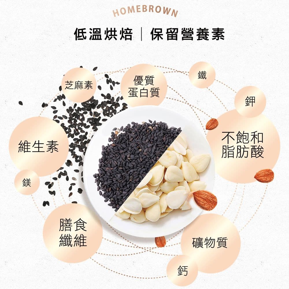 【紅布朗】無加糖黑芝麻杏仁粉(450gX1罐)