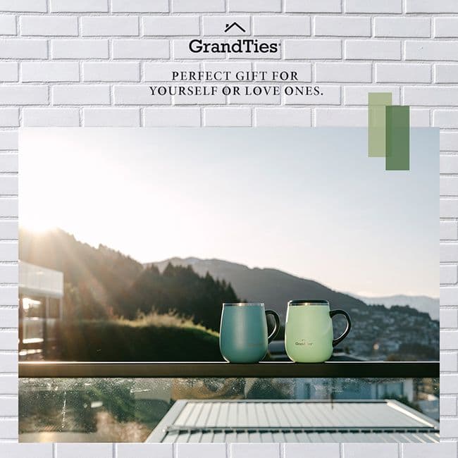 【GrandTies】滑蓋式460ML真空不鏽鋼保溫杯/馬克杯-8色任選