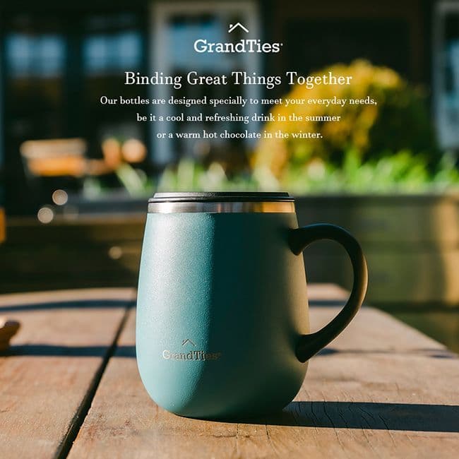【GrandTies】滑蓋式460ML真空不鏽鋼保溫杯/馬克杯-8色任選