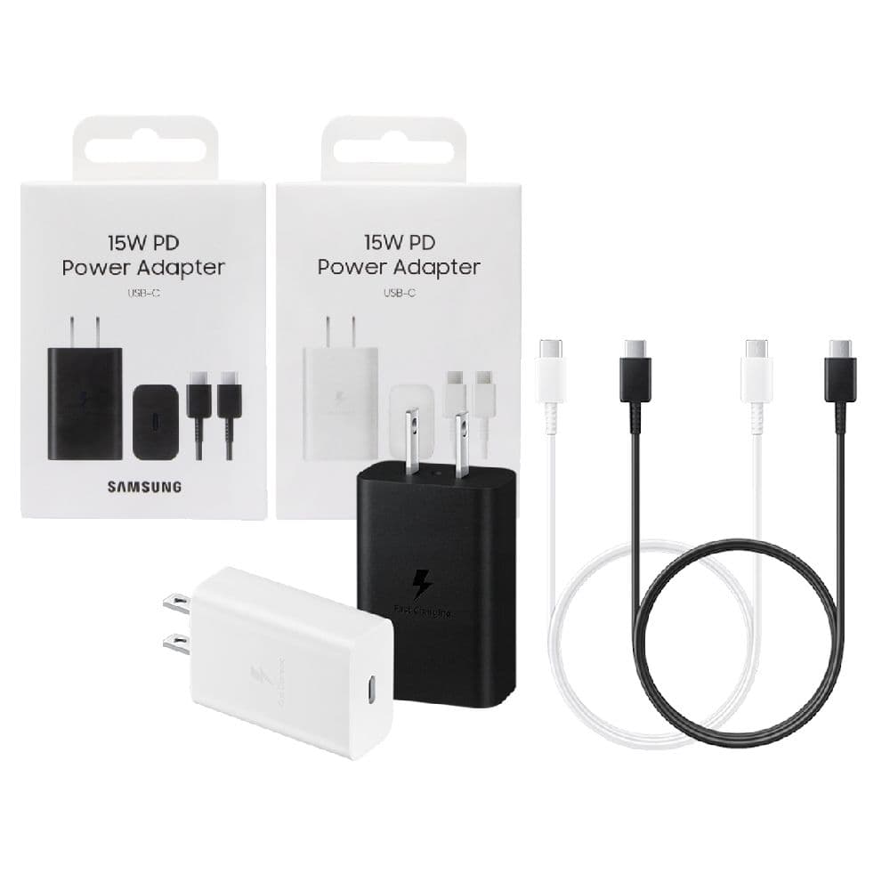 【Samsung 三星】原廠 15W 快充旅充組 Type C_內含雙Type C線【EP-T1510/台灣公司貨】