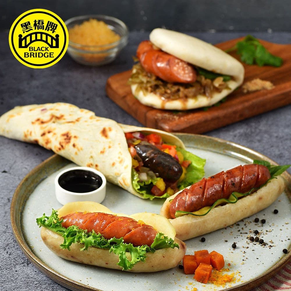【黑橋牌】特選風味香腸3件組-一斤原味香腸+500g紹興酒香腸+360g墨魚香腸_(600g*1包+500g*1包+360g*1盒)