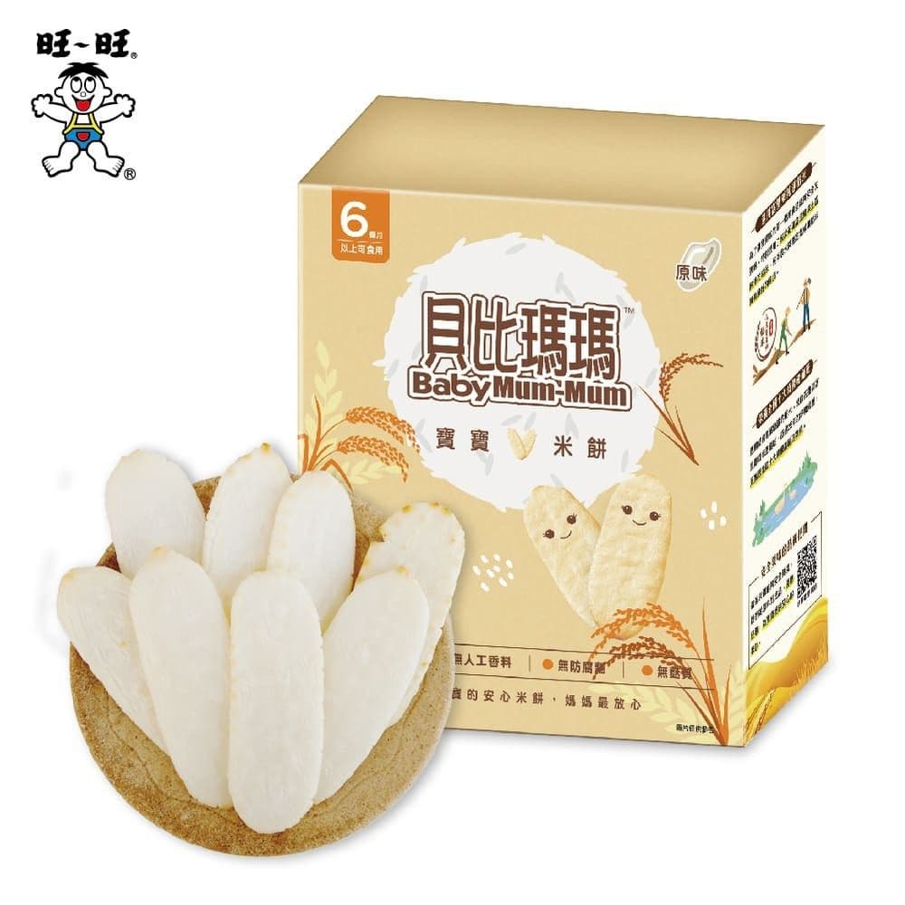 【旺旺】貝比瑪瑪米餅 50公克(2枚*12小袋) 原味/菠菜口味(3盒組)