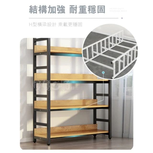 【慢慢家居】加大尺寸超耐重五層置物架-層板可調(W120x34x182cm)