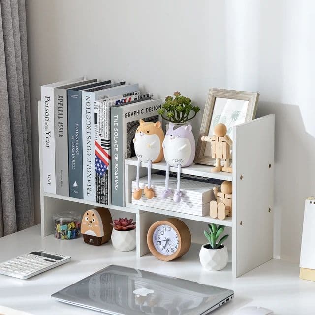 【慢慢家居】高質感簡約伸縮書架(2入)