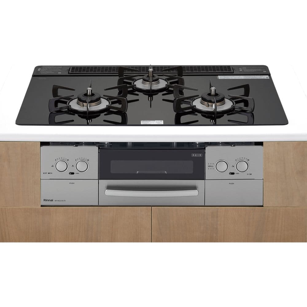 【林內】爐連烤感溫玻璃三口爐 如意烤LiSSe(RB71W23L1R5-STW-TR基本安裝)