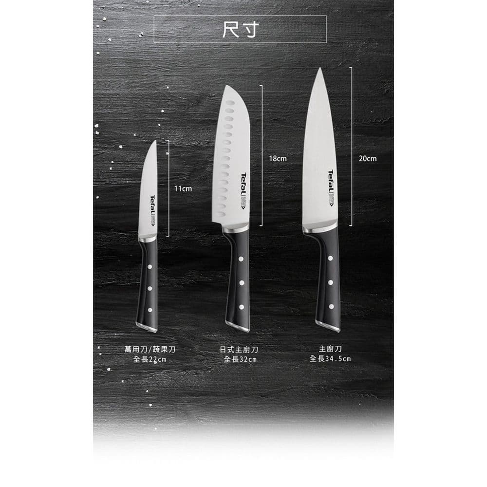 【Tefal 特福】冰鑄不鏽鋼系列主廚刀20CM SE-K2320214