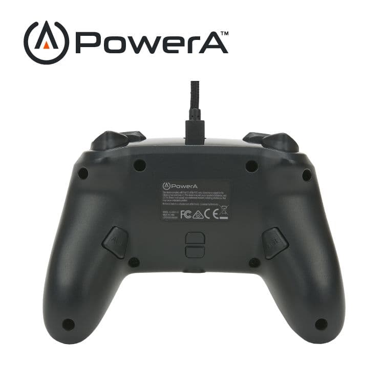 【PowerA】|任天堂官方授權|炫光增強款有線遊戲手把(1510925-01)-黑