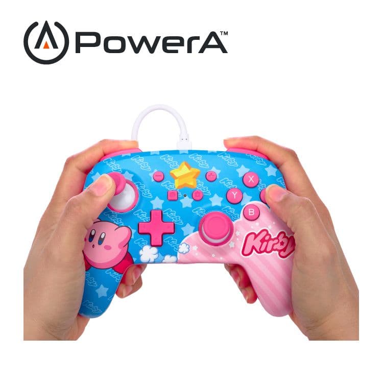 【PowerA】|任天堂官方授權|增強款有線遊戲手把(NSGP0067-01)-星之卡比