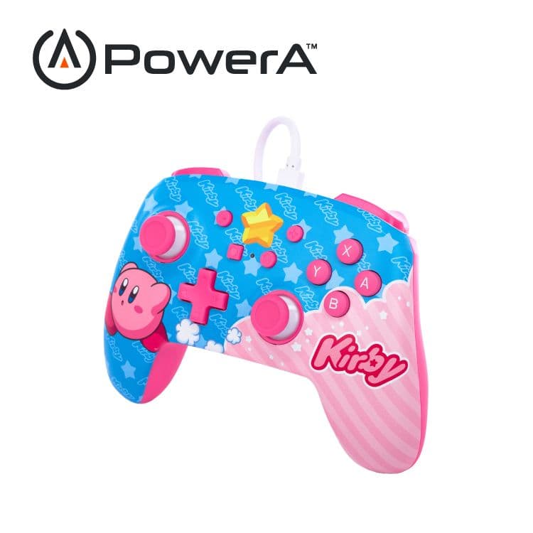 【PowerA】|任天堂官方授權|增強款有線遊戲手把(NSGP0067-01)-星之卡比