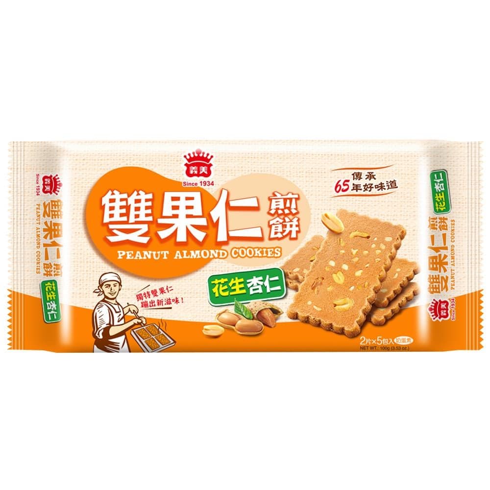 【義美】雙果仁煎餅(花生杏仁)100gx12包