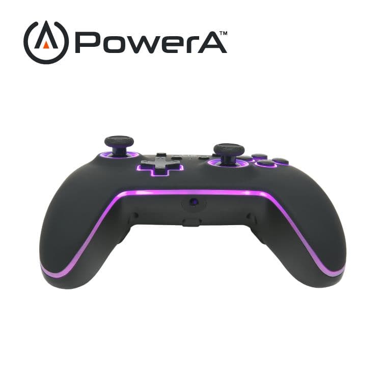 【PowerA】|任天堂官方授權|炫光增強款有線遊戲手把(1510925-01)-黑