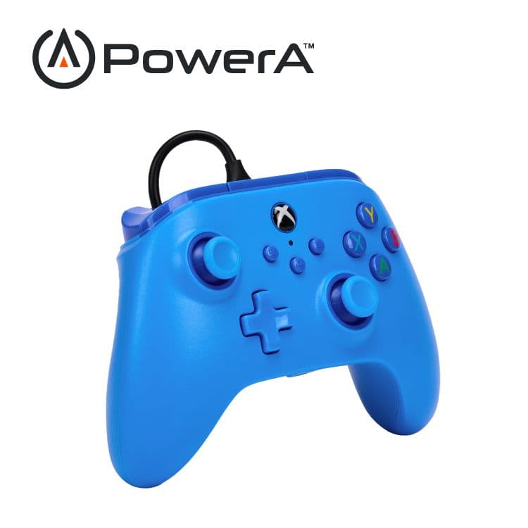 【PowerA】|XBOX 官方授權|有線遊戲手把(1519367-01)  - 藍